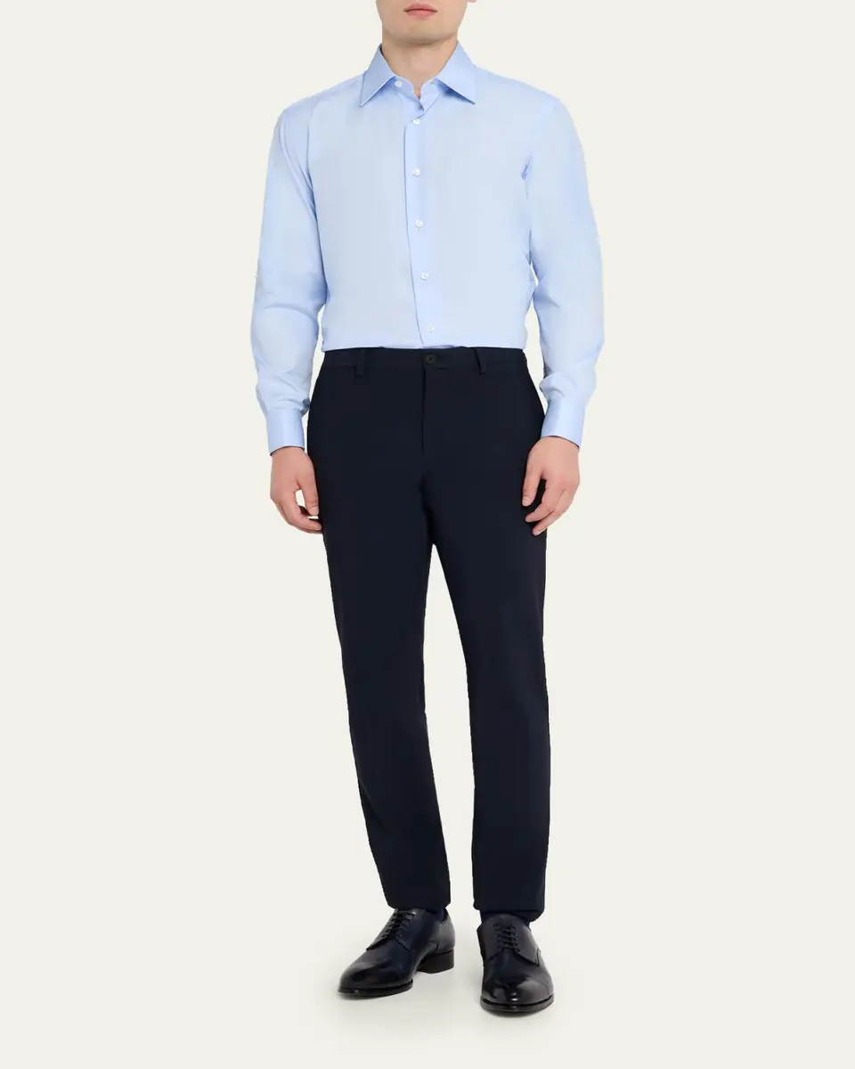 Brioni Men's Solid Cotton French-Cuff Sport Shirt | Thumbnail 2 Brioni Men's Solid Cotton French-Cuff Sport Shirt | Thumbnail 2