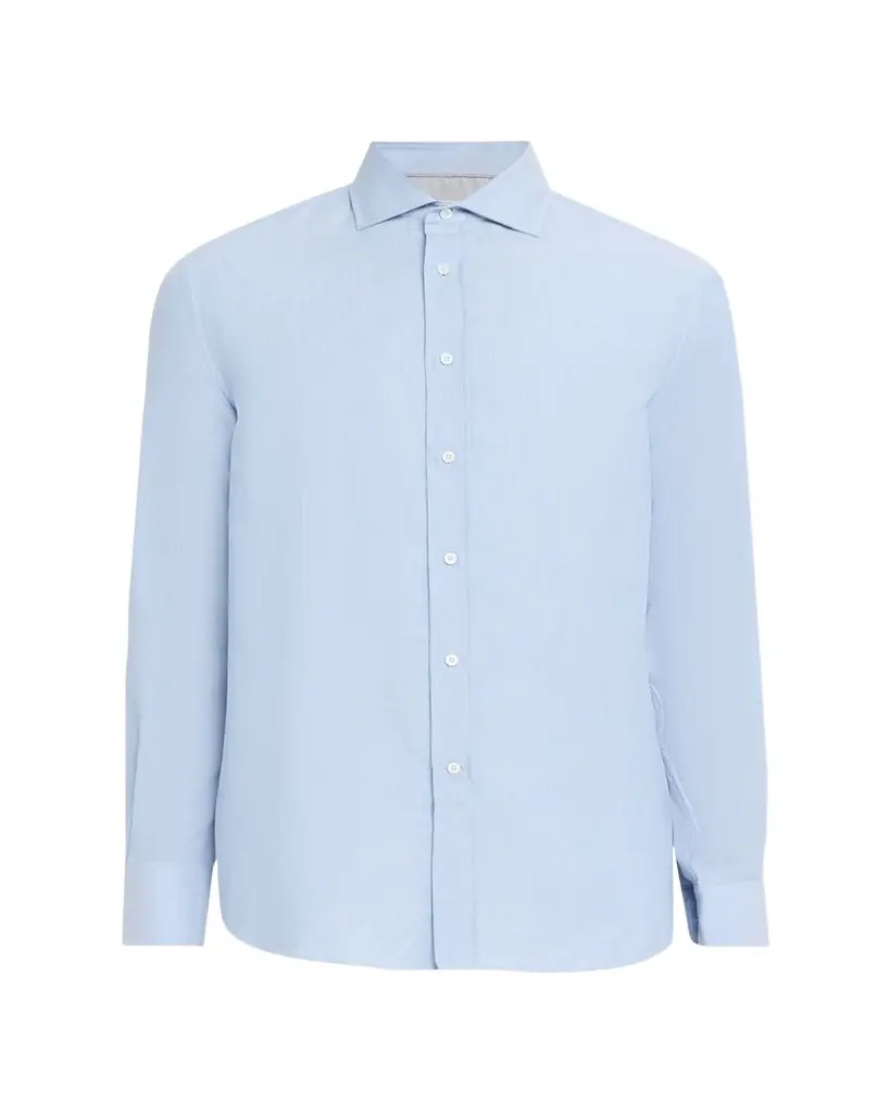 Men's Cotton and Cashmere Diagonal Flannel Button-Down Shirt Men's Cotton and Cashmere Diagonal Flannel Button-Down Shirt