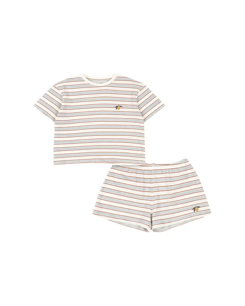 Konges Slojd Boy's Famo Striped Cotton T-Shirt & Shorts Set, Size 12M-4 | Image 1 Konges Slojd Boy's Famo Striped Cotton T-Shirt & Shorts Set, Size 12M-4 | Image 1