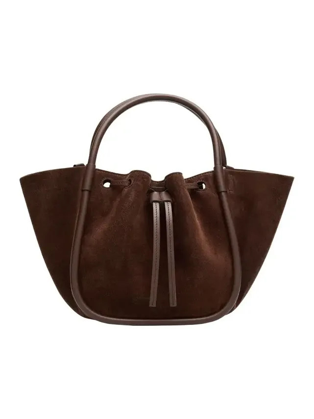 Small Ruched Suede Tote Bag Small Ruched Suede Tote Bag