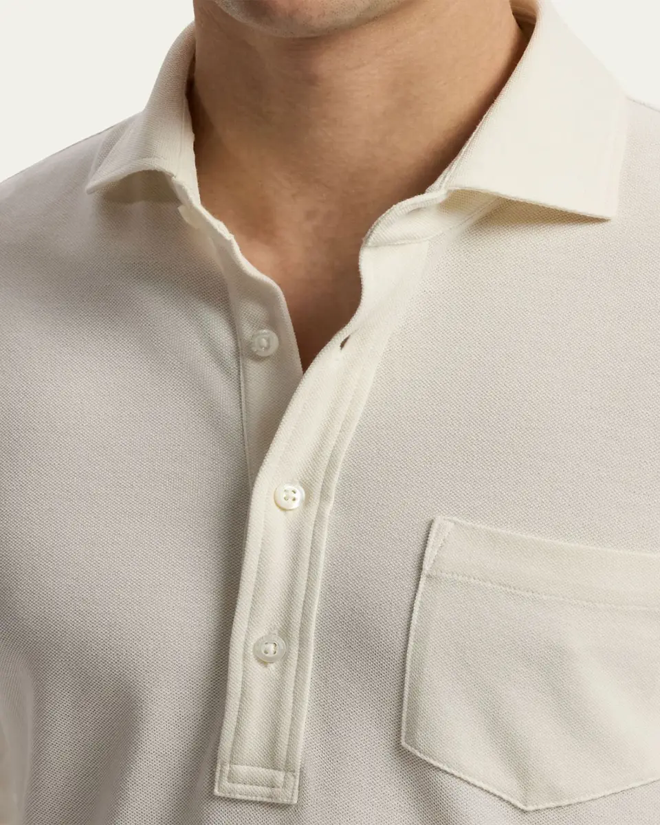 Ralph Lauren Purple Label Men's Garment Washed Long-Sleeve Polo Shirt | Thumbnail 5 Ralph Lauren Purple Label Men's Garment Washed Long-Sleeve Polo Shirt | Thumbnail 5