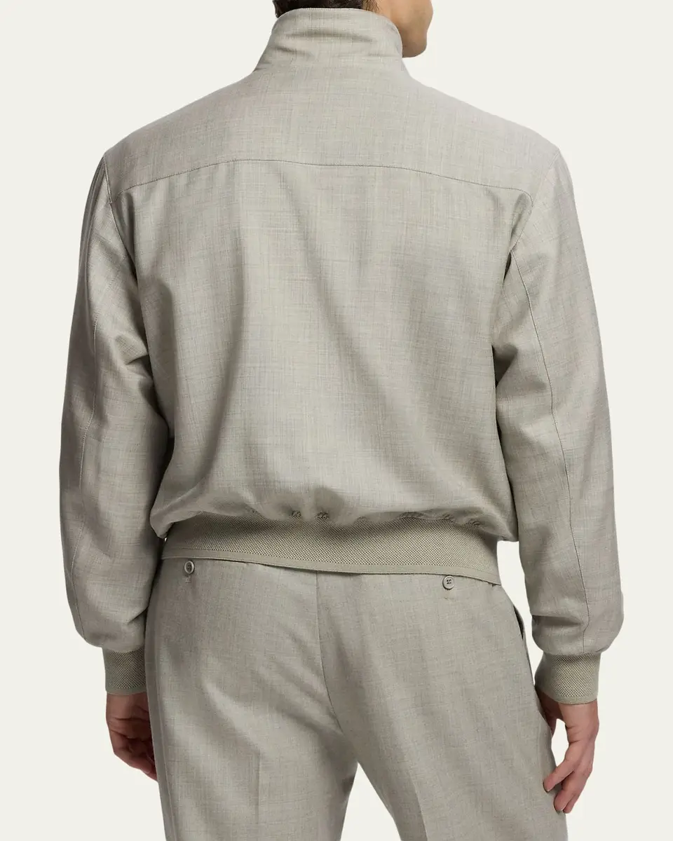 Ralph Lauren Purple Label Men's Felton Cashmere-Silk Flight Jacket | Thumbnail 3 Ralph Lauren Purple Label Men's Felton Cashmere-Silk Flight Jacket | Thumbnail 3