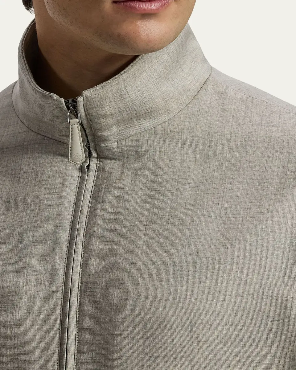 Ralph Lauren Purple Label Men's Felton Cashmere-Silk Flight Jacket | Thumbnail 5 Ralph Lauren Purple Label Men's Felton Cashmere-Silk Flight Jacket | Thumbnail 5