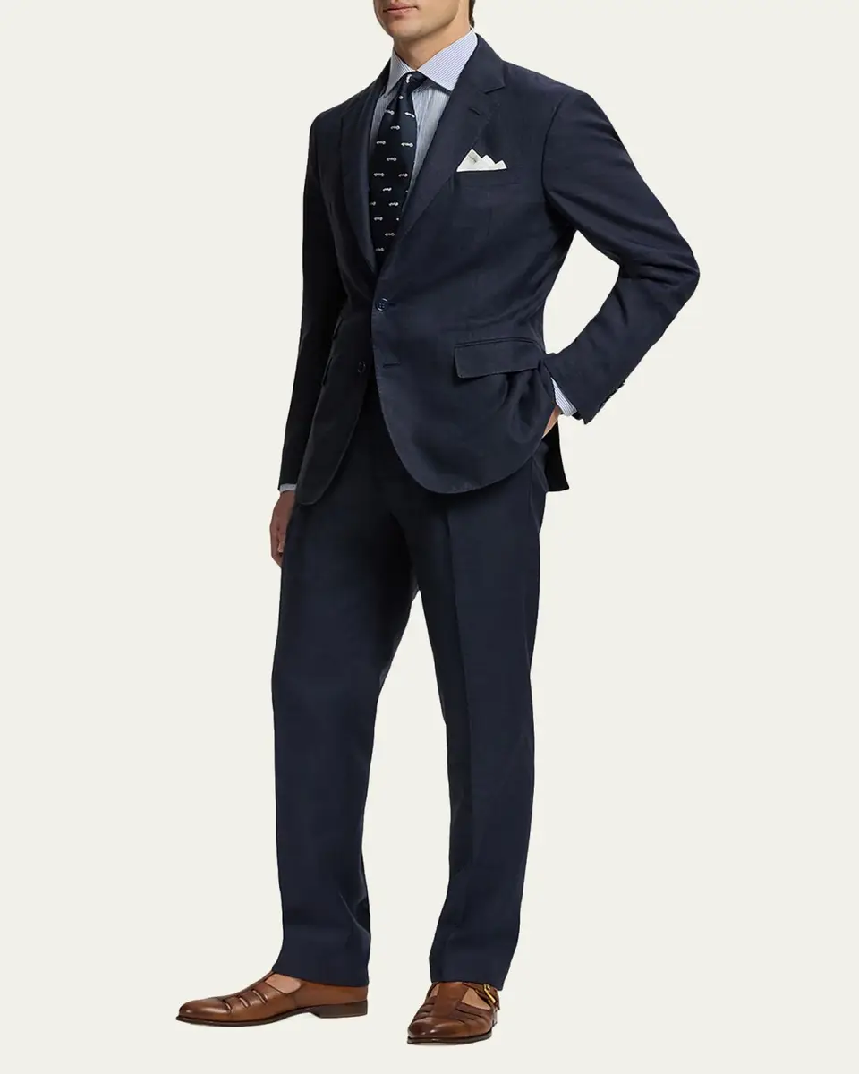 Ralph Lauren Purple Label Men's Silk Racecar Tie | Thumbnail 3