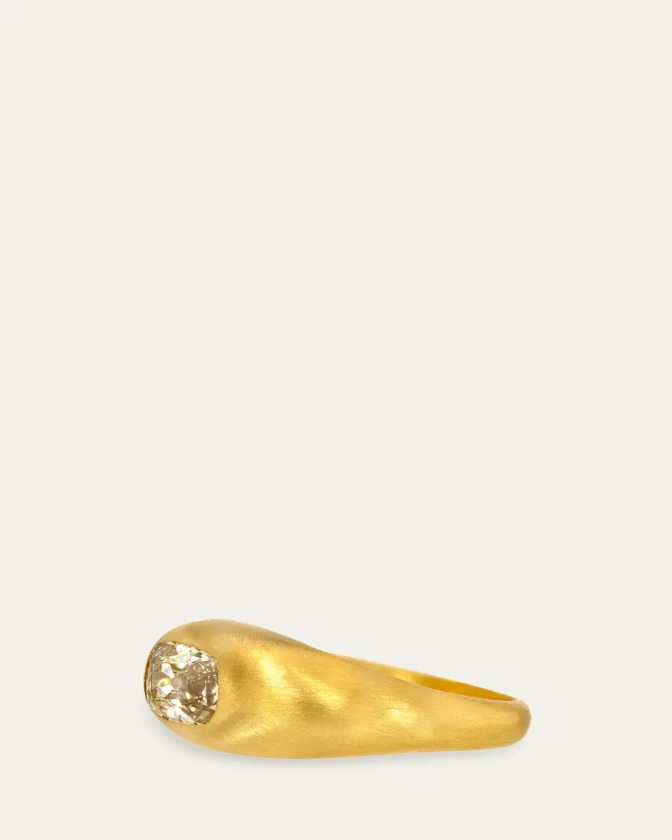 DARIUS 18K Yellow Gold Fancy Yellow-Brown Diamond Signet Ring, 1.13tcw | Thumbnail 2 DARIUS 18K Yellow Gold Fancy Yellow-Brown Diamond Signet Ring, 1.13tcw | Thumbnail 2