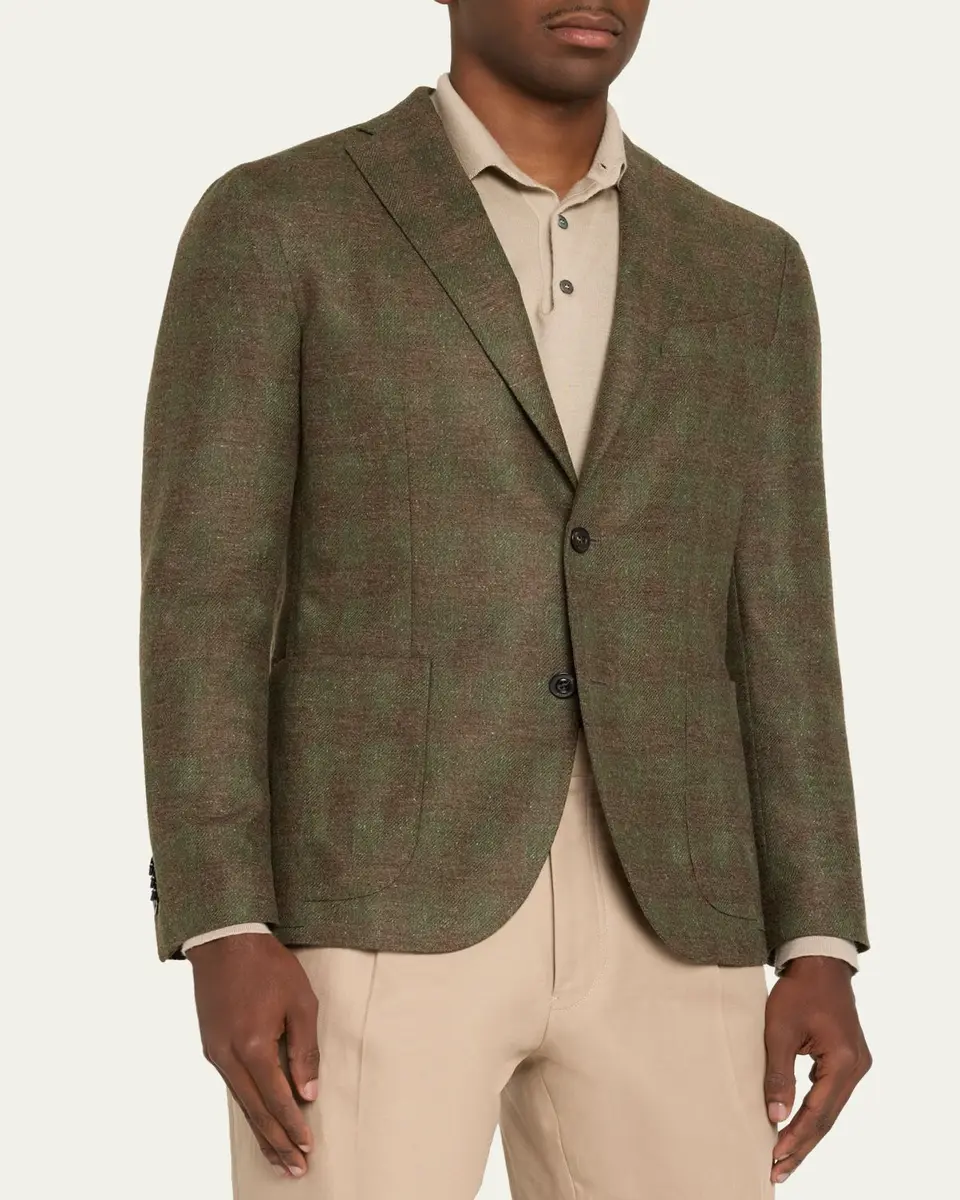 Boglioli Men's K-Jacket Plaid Single-Breasted Sport Coat | Thumbnail 4