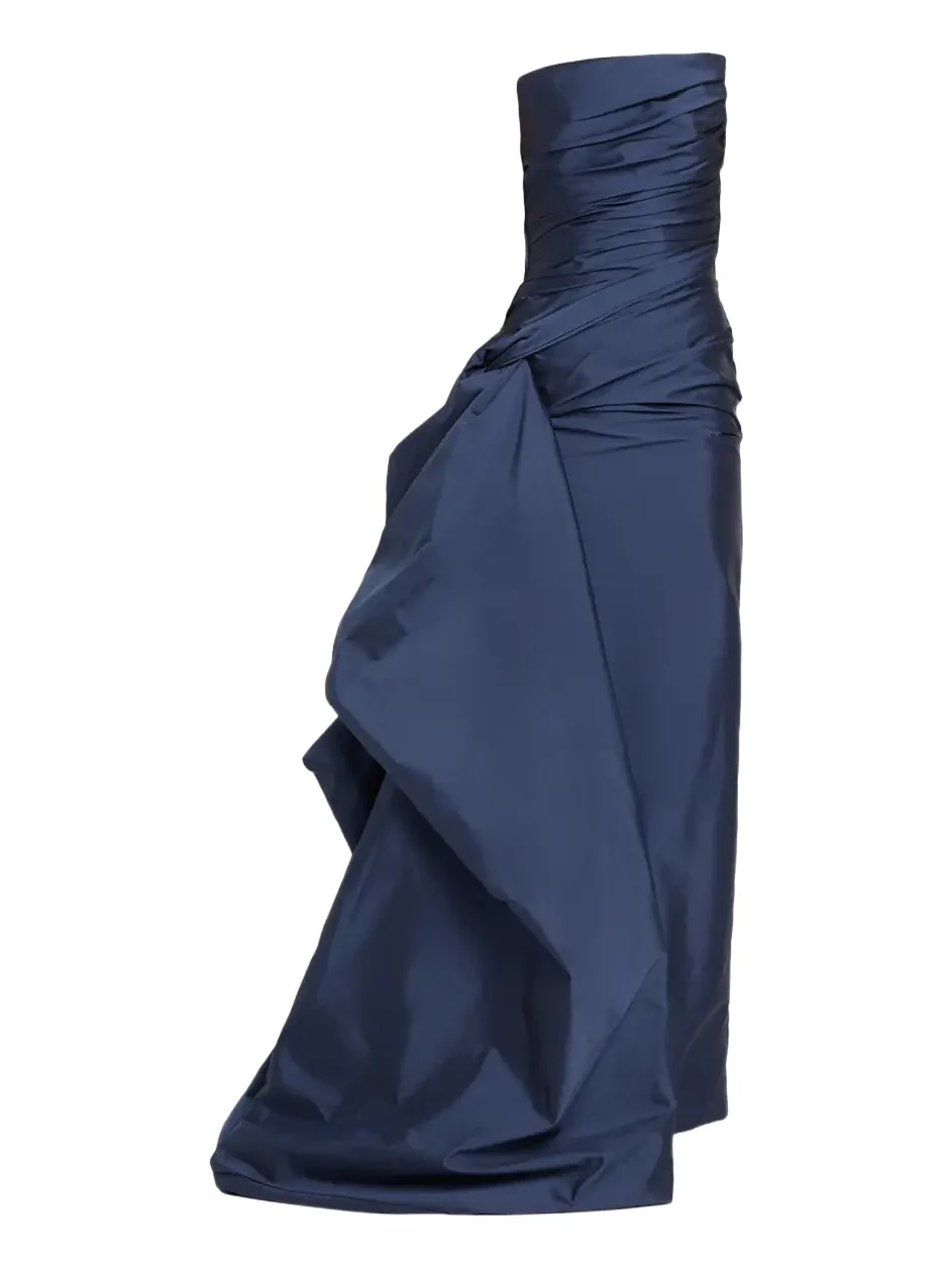 Strapless Draped Taffeta Column Gown Strapless Draped Taffeta Column Gown