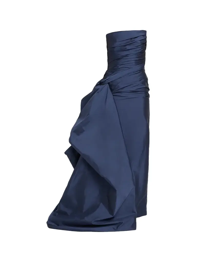 Marmar Halim Strapless Draped Taffeta Column Gown | Image 1 Marmar Halim Strapless Draped Taffeta Column Gown | Image 1