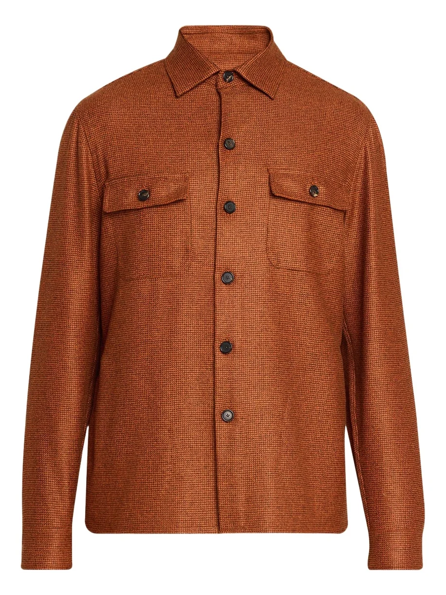 Men's Cashmere Pied de Poule Overshirt Men's Cashmere Pied de Poule Overshirt
