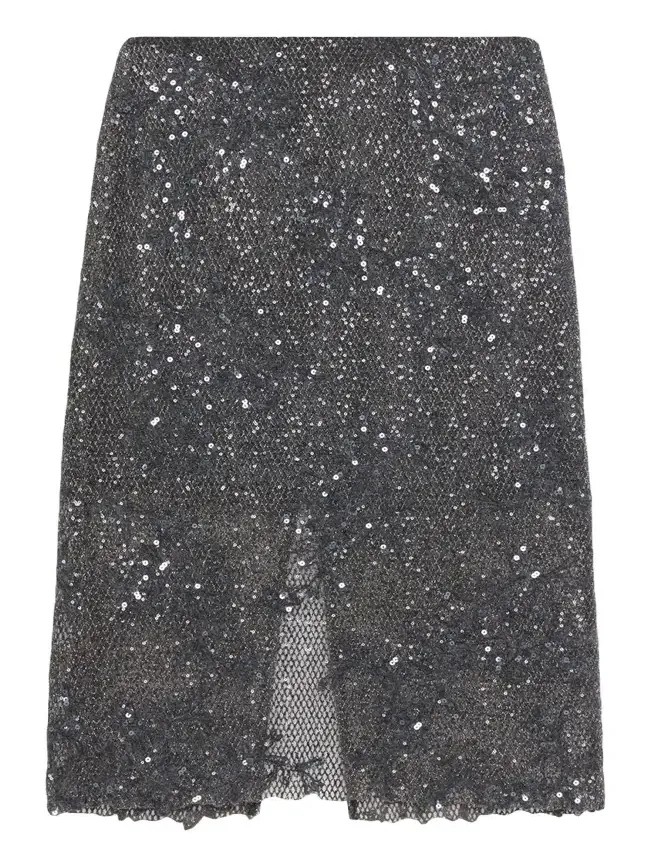 Lace Glow Embroidered Midi Skirt Lace Glow Embroidered Midi Skirt