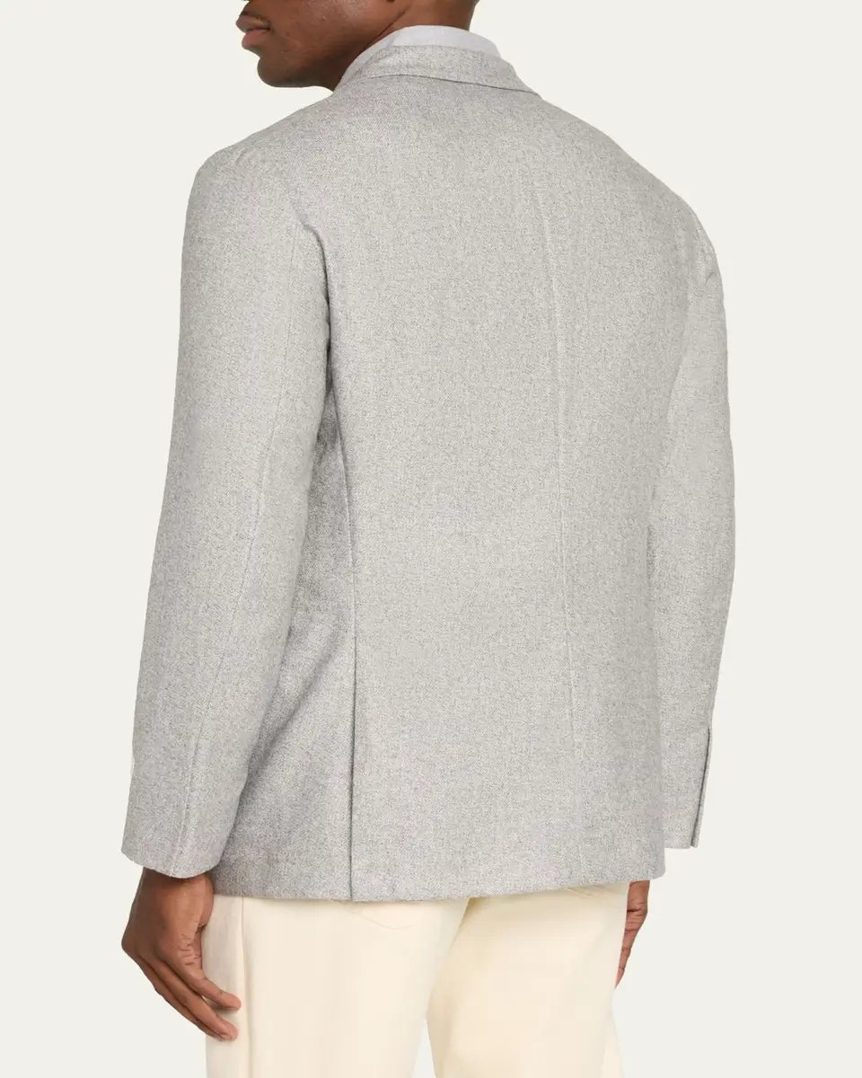Brunello Cucinelli Men's Cavallery Silk and Cashmere Single-Breasted Sport Coat | Thumbnail 3 Brunello Cucinelli Men's Cavallery Silk and Cashmere Single-Breasted Sport Coat | Thumbnail 3
