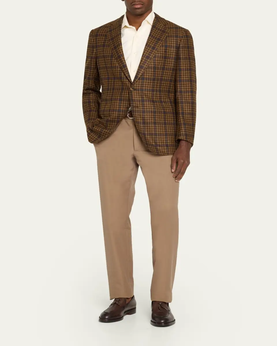 Cesare Attolini Men's Cashmere Plaid Single-Breasted Sport Coat | Thumbnail 2 Cesare Attolini Men's Cashmere Plaid Single-Breasted Sport Coat | Thumbnail 2