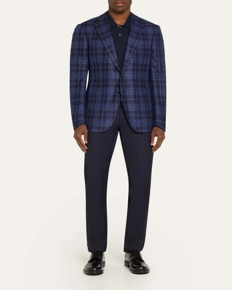Cesare Attolini Men's Cashmere Plaid Single-Breasted Sport Coat | Thumbnail 7 Cesare Attolini Men's Cashmere Plaid Single-Breasted Sport Coat | Thumbnail 7
