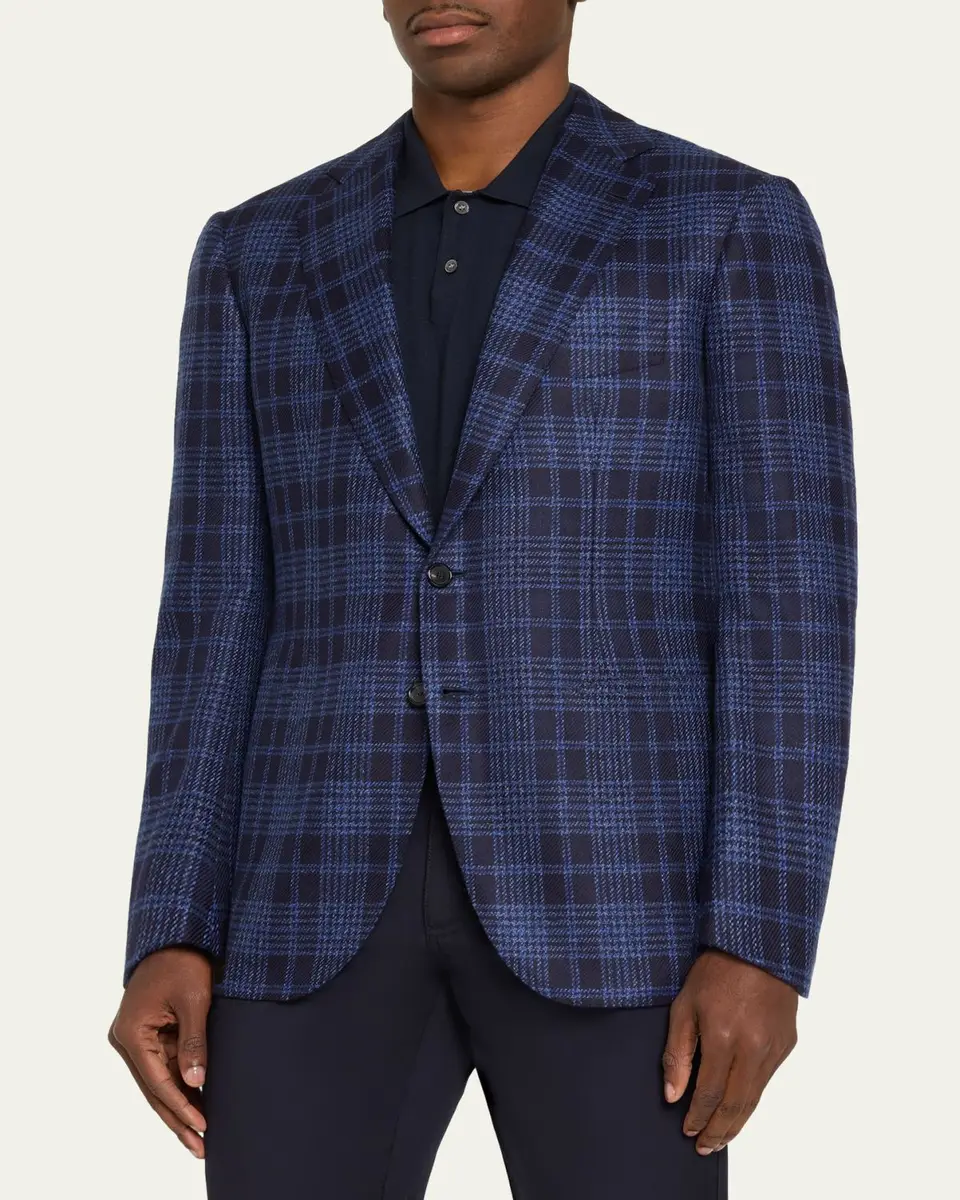 Cesare Attolini Men's Cashmere Plaid Single-Breasted Sport Coat | Thumbnail 9 Cesare Attolini Men's Cashmere Plaid Single-Breasted Sport Coat | Thumbnail 9