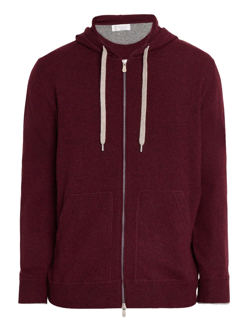 Men's Cashmere Knit Full-Zip Hoodie