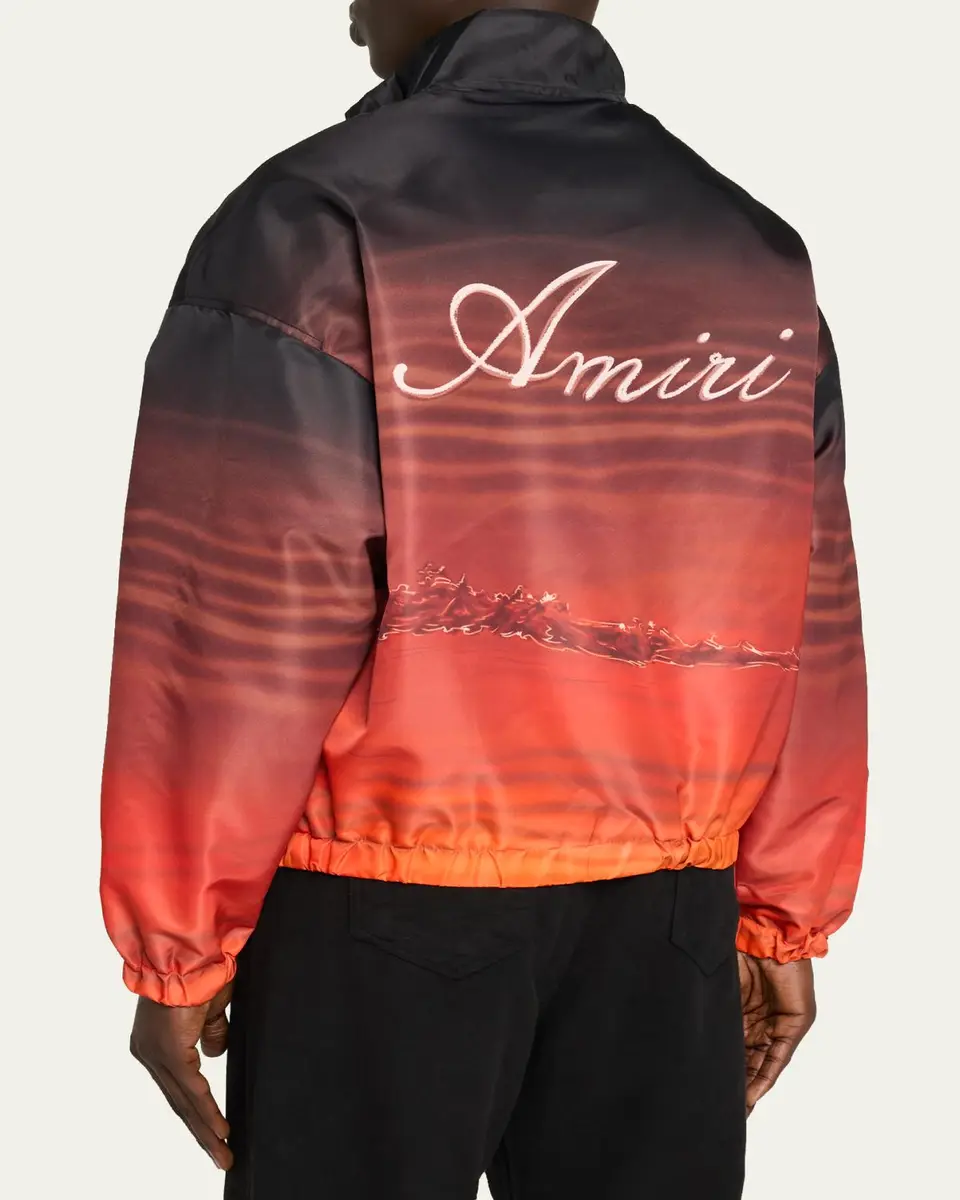 AMIRI Men's Hawaii Logo Nylon Full-Zip Jacket | Thumbnail 3 AMIRI Men's Hawaii Logo Nylon Full-Zip Jacket | Thumbnail 3