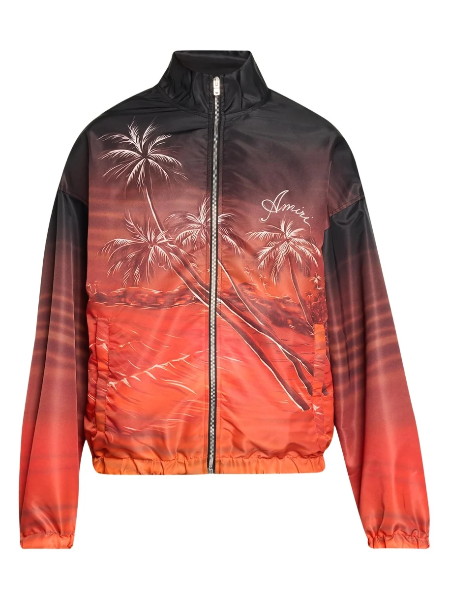 AMIRI Men's Hawaii Logo Nylon Full-Zip Jacket