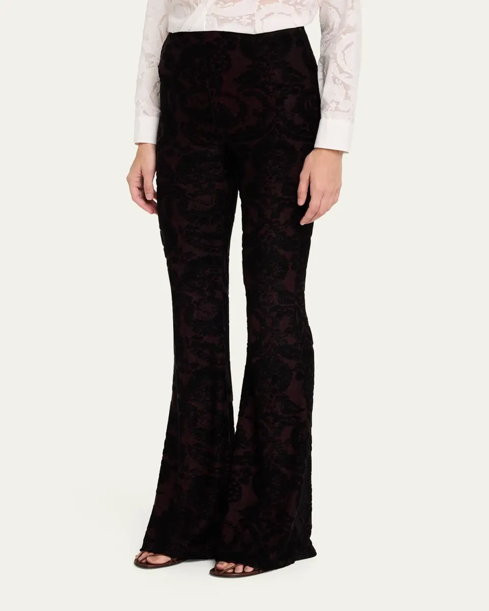Etro Paisley Chenille Jacquard Flare Pants | Thumbnail 4 Etro Paisley Chenille Jacquard Flare Pants | Thumbnail 4