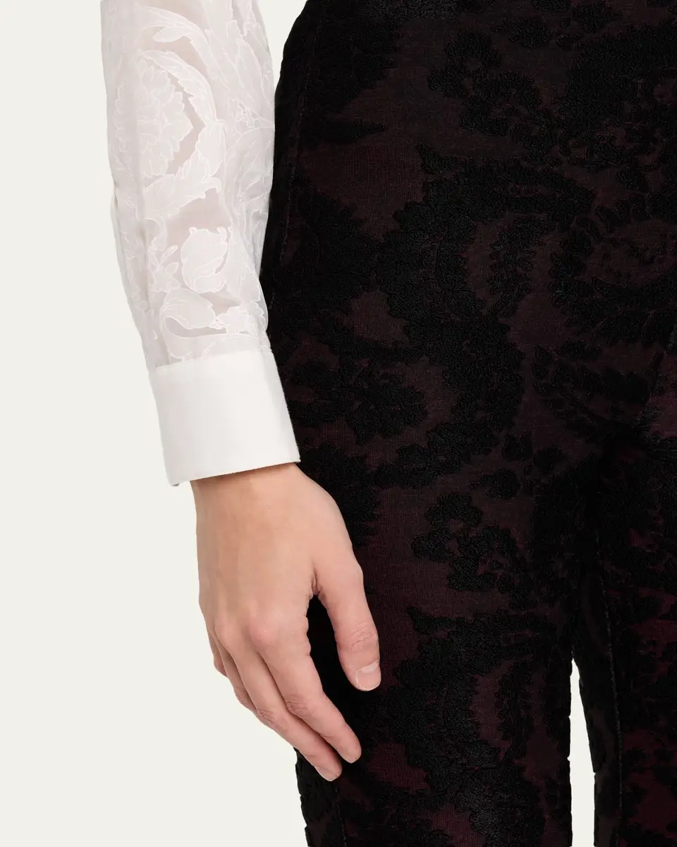 Etro Paisley Chenille Jacquard Flare Pants | Thumbnail 5 Etro Paisley Chenille Jacquard Flare Pants | Thumbnail 5