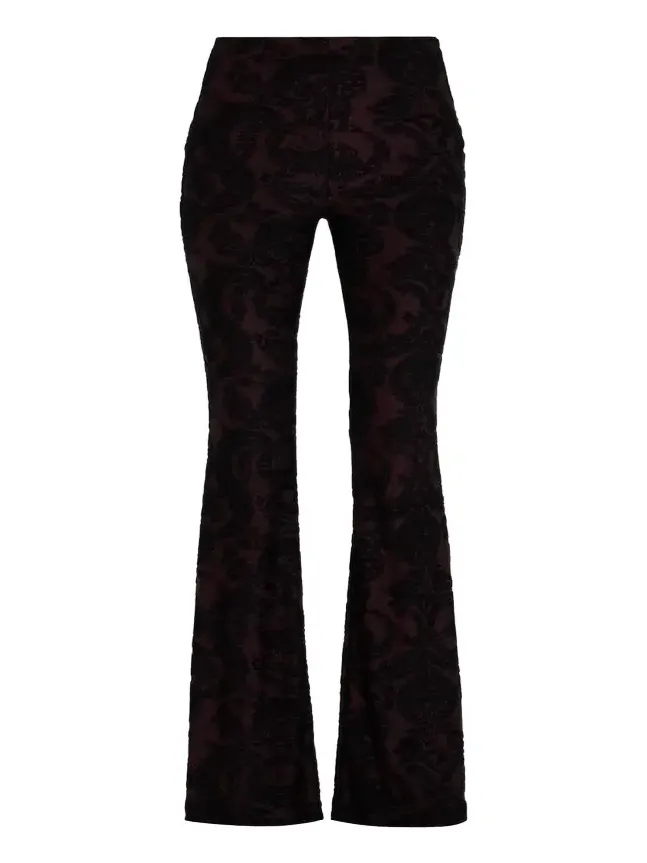 Paisley Chenille Jacquard Flare Pants
