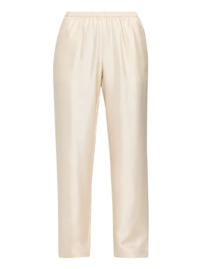 Alera Silk Straight-Leg Pull-On Pants