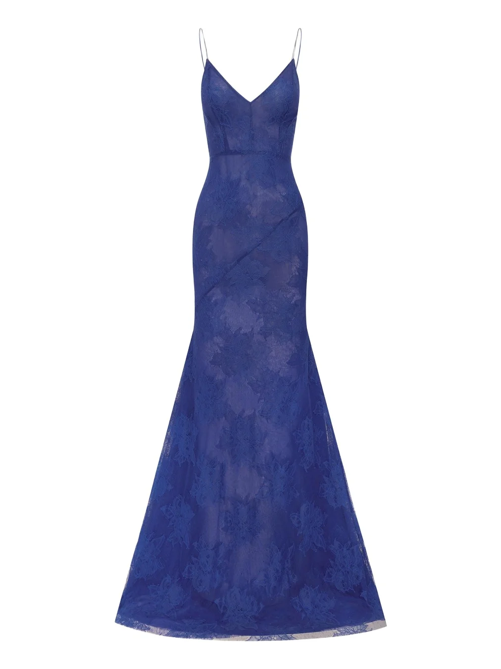 Plunging Sheer Lace Bikini Gown