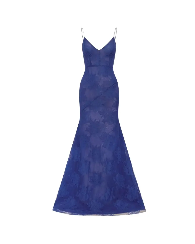Alex Perry Plunging Sheer Lace Bikini Gown | Image 1 Alex Perry Plunging Sheer Lace Bikini Gown | Image 1