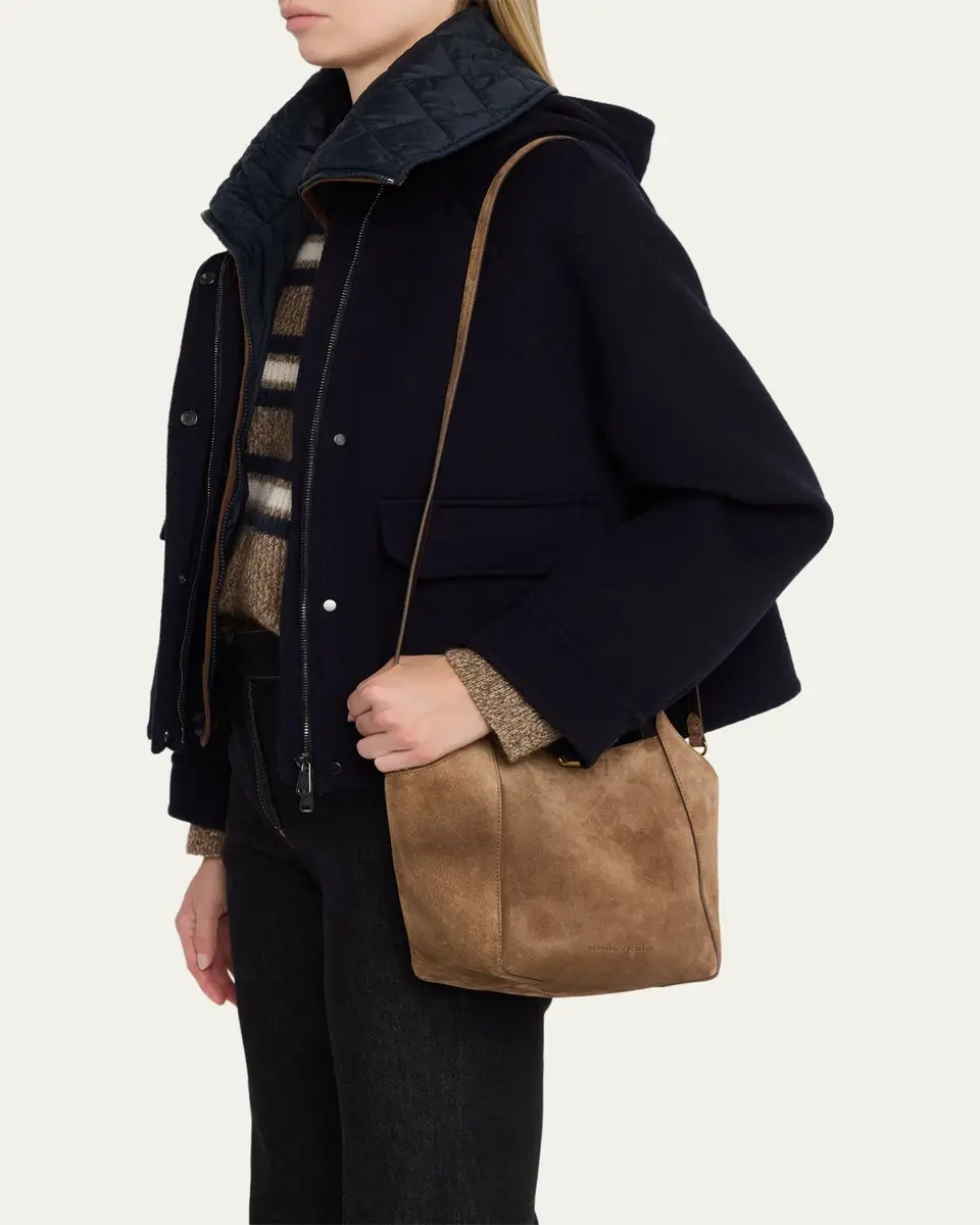 Brunello Cucinelli Suede Bucket Bag | Thumbnail 2 Brunello Cucinelli Suede Bucket Bag | Thumbnail 2