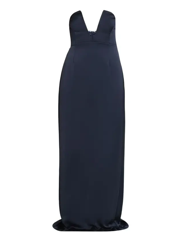 Raquel Strapless Plunging Column Gown Raquel Strapless Plunging Column Gown