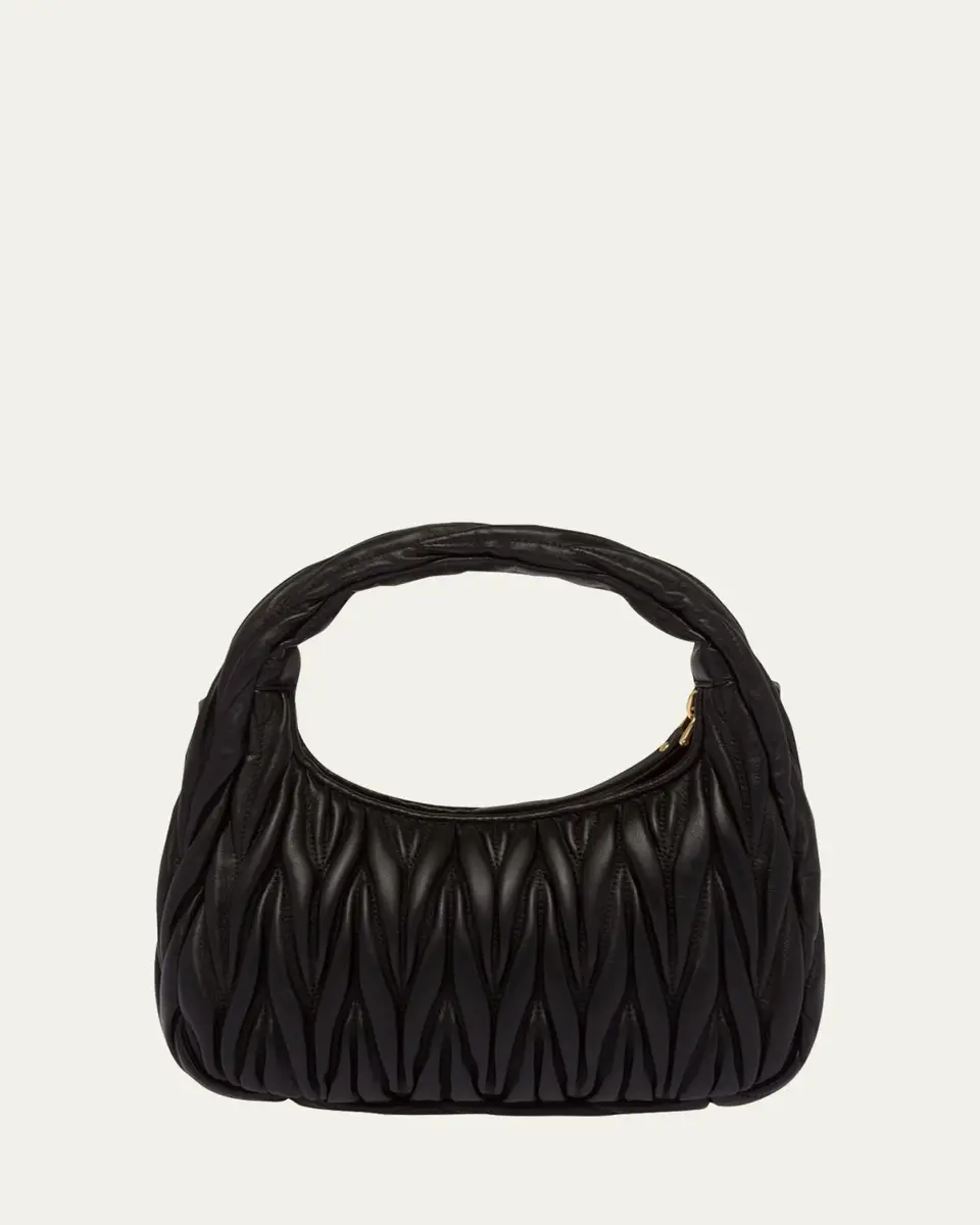 Miu Miu Matelasse Quilted Top Handle Hobo Bag | Thumbnail 3 Miu Miu Matelasse Quilted Top Handle Hobo Bag | Thumbnail 3