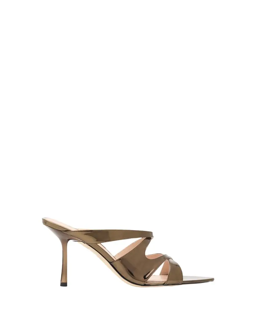 Stuart Weitzman 85mm Rubie Metallic Leather Mule Sandals | Image 1 Stuart Weitzman 85mm Rubie Metallic Leather Mule Sandals | Image 1