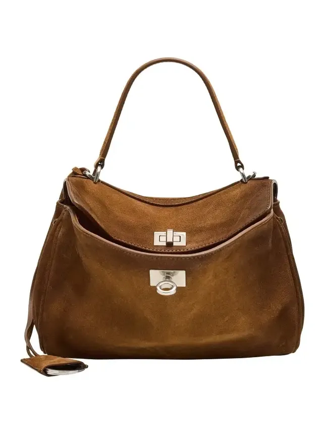 Rodeo Mini Smooth Suede Top-Handle Bag