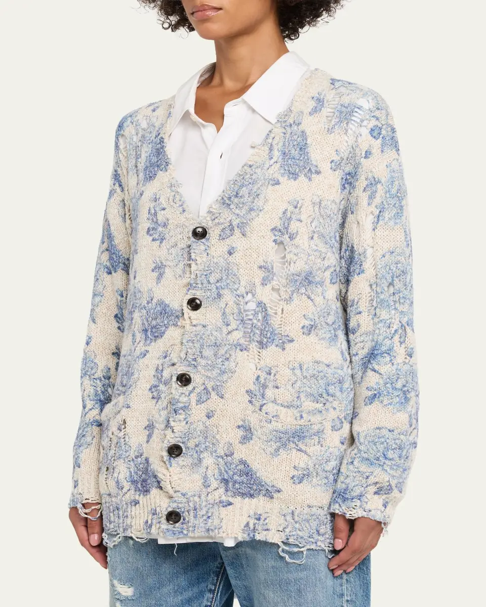 R13 Printed Boyfriend Cardigan | Thumbnail 4