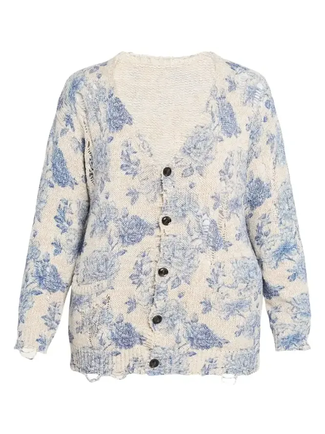 Printed Boyfriend Cardigan Printed Boyfriend Cardigan