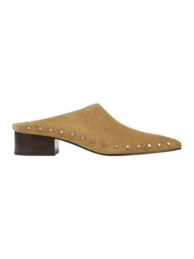 40mm August Studded Suede Clogs 40mm August Studded Suede Clogs