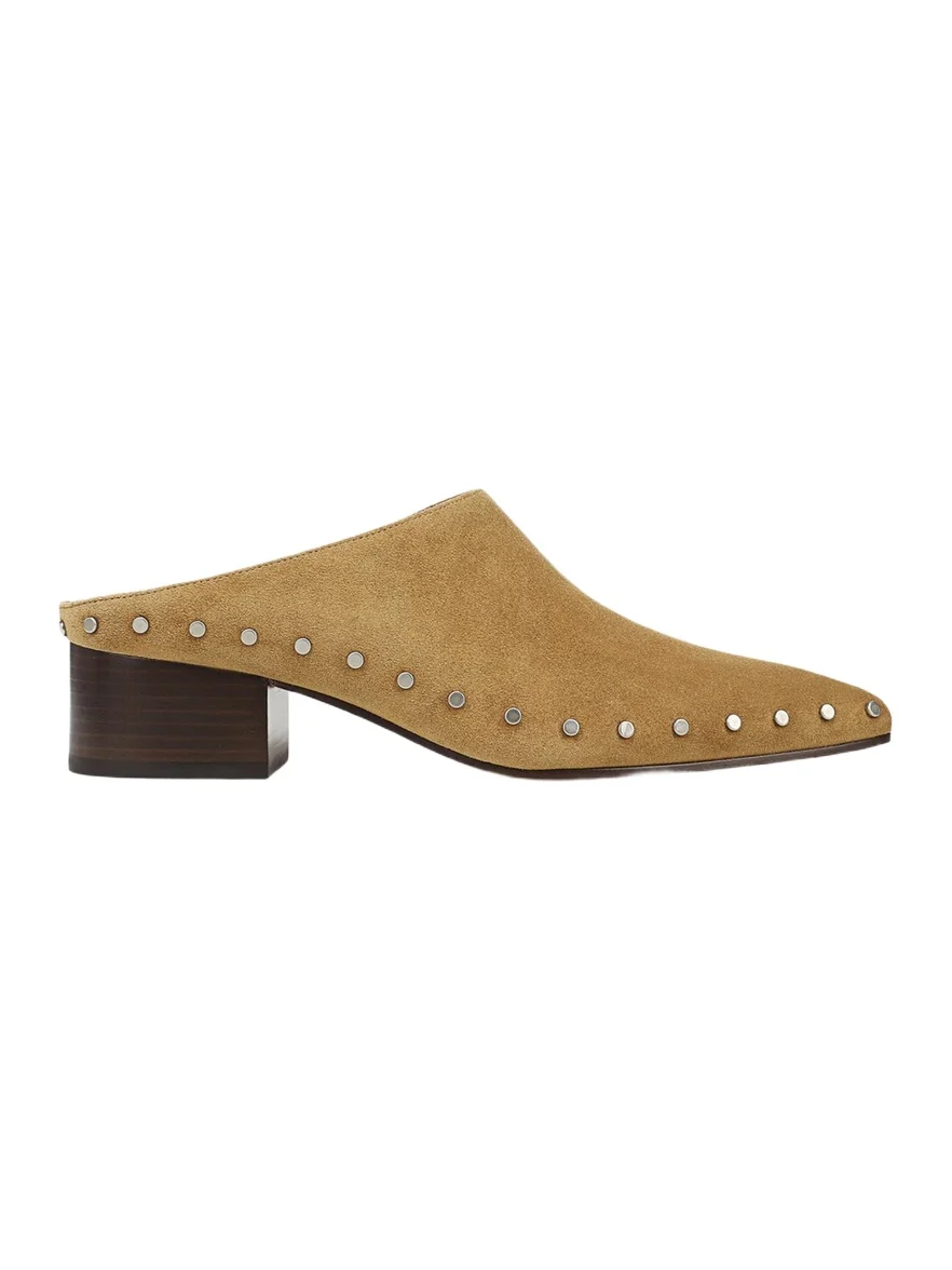 40mm August Studded Suede Clogs