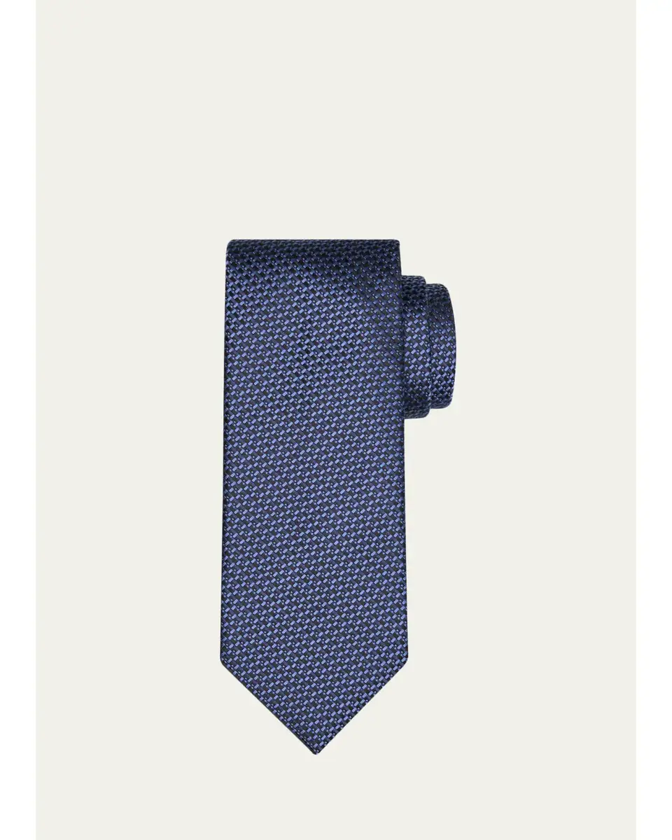 Tom Ford Men's Linen Jacquard Tie | Thumbnail 5