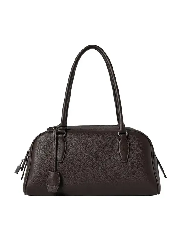 India East-West Leather Bowling Shoulder Bag