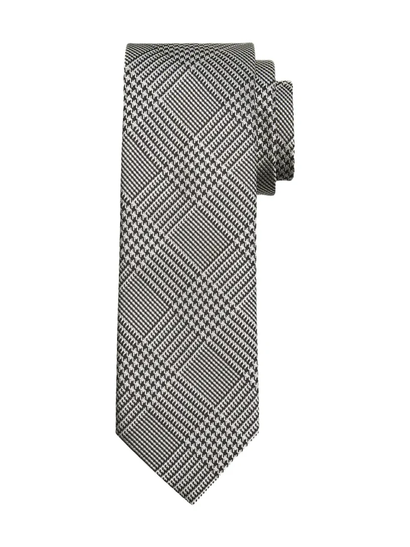 Tom Ford Men's Prince of Wales Linen Tie