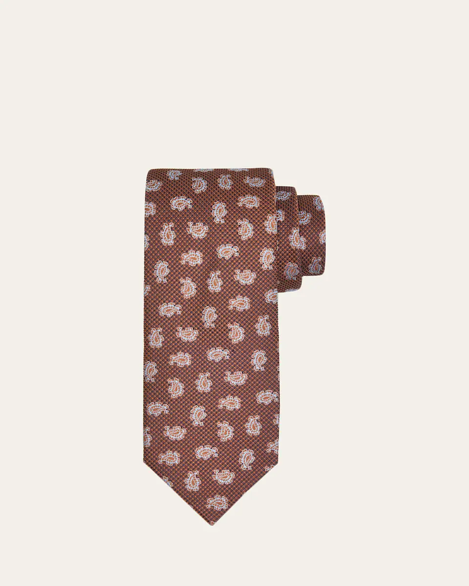 Brioni Men's Silk Paisley Jacquard Tie | Thumbnail 2 Brioni Men's Silk Paisley Jacquard Tie | Thumbnail 2