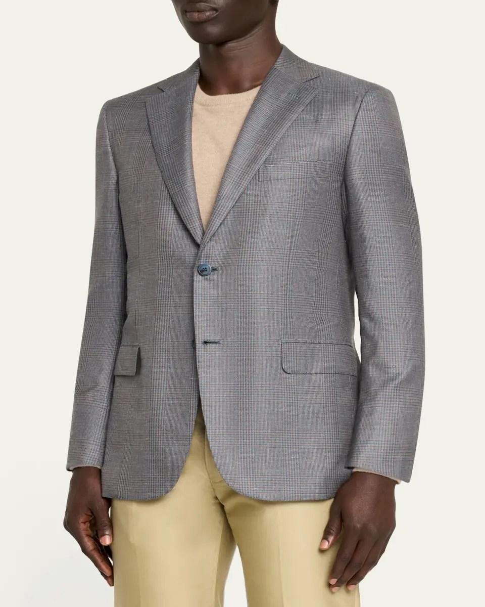 Brioni Men's Prince of Wales Single-Breasted Sport Coat | Thumbnail 4