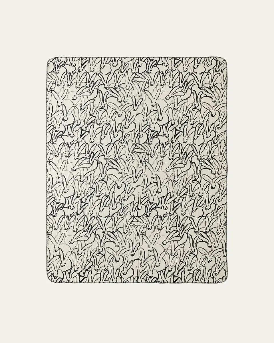 Hunt Slonem Best Bunnies Reversible Throw Blanket, 60" x 80" | Thumbnail 4 Hunt Slonem Best Bunnies Reversible Throw Blanket, 60" x 80" | Thumbnail 4