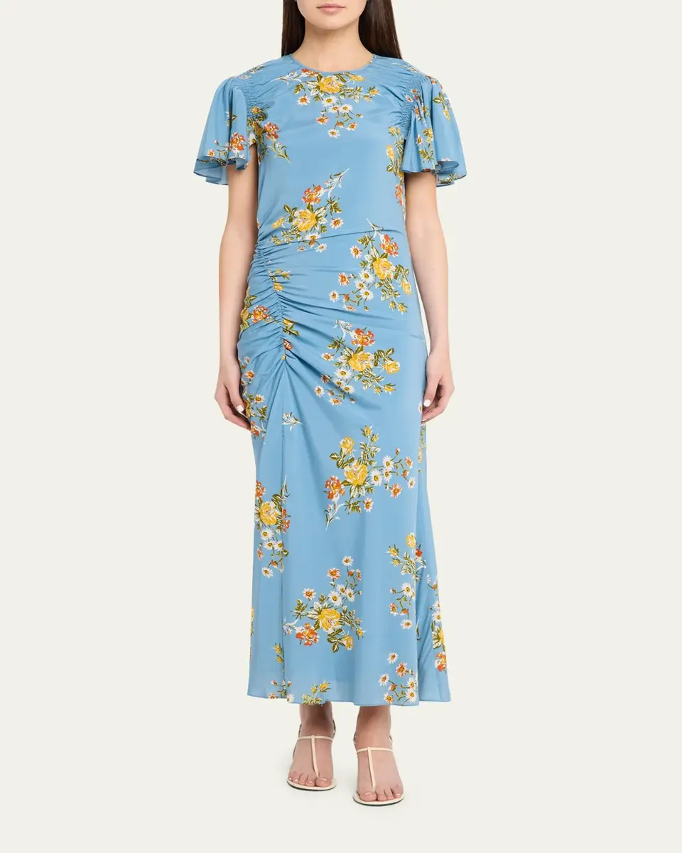 Veronica Beard Huntleigh Floral Midi Dress | Thumbnail 2 Veronica Beard Huntleigh Floral Midi Dress | Thumbnail 2