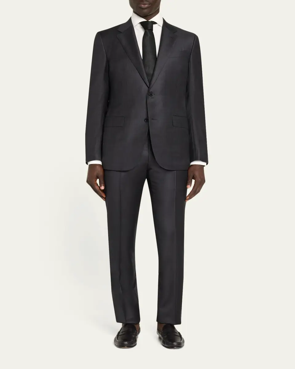 Zegna Men's 12milmil12 Wool Tonal Check Suit | Thumbnail 2 Zegna Men's 12milmil12 Wool Tonal Check Suit | Thumbnail 2