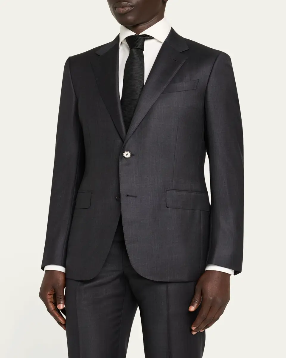 Zegna Men's 12milmil12 Wool Tonal Check Suit | Thumbnail 4 Zegna Men's 12milmil12 Wool Tonal Check Suit | Thumbnail 4