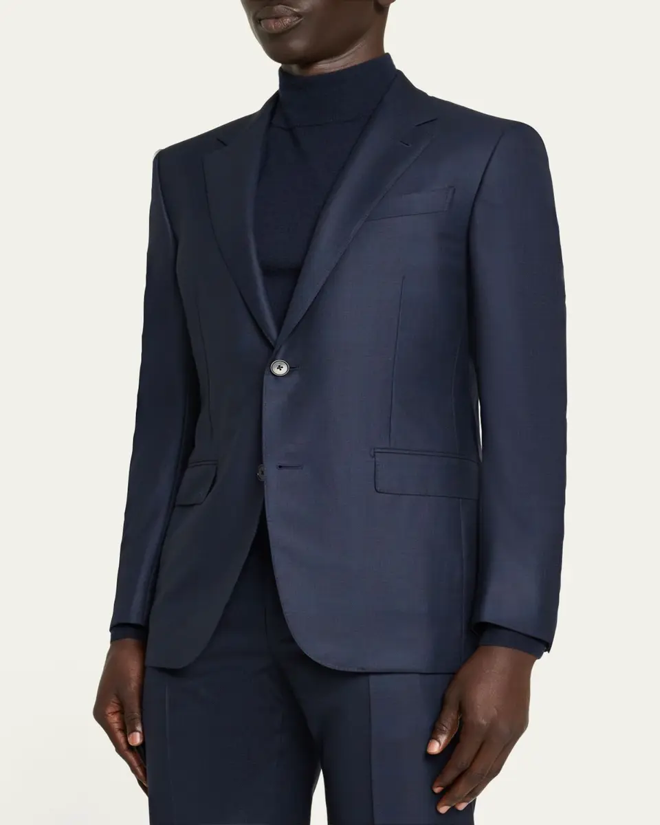 Zegna Men's 12milmil12 Wool Tonal Check Suit | Thumbnail 9 Zegna Men's 12milmil12 Wool Tonal Check Suit | Thumbnail 9