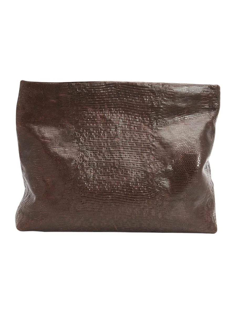 Jerry Lizard-Embossed Leather Clutch Bag Jerry Lizard-Embossed Leather Clutch Bag