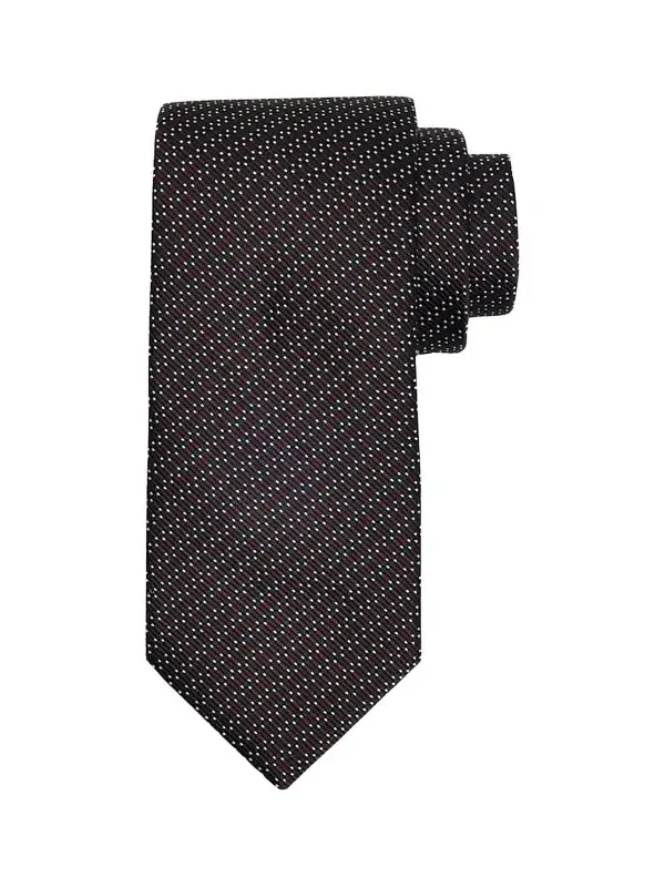 Brioni Men's Silk and Cotton Micro Jacquard Tie