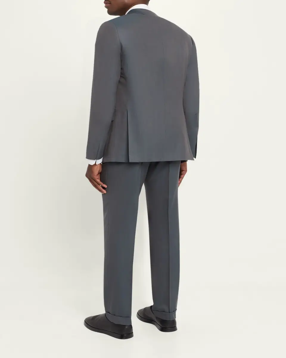 Brioni Men's Wool Tonal Two-Piece Suit | Thumbnail 3 Brioni Men's Wool Tonal Two-Piece Suit | Thumbnail 3