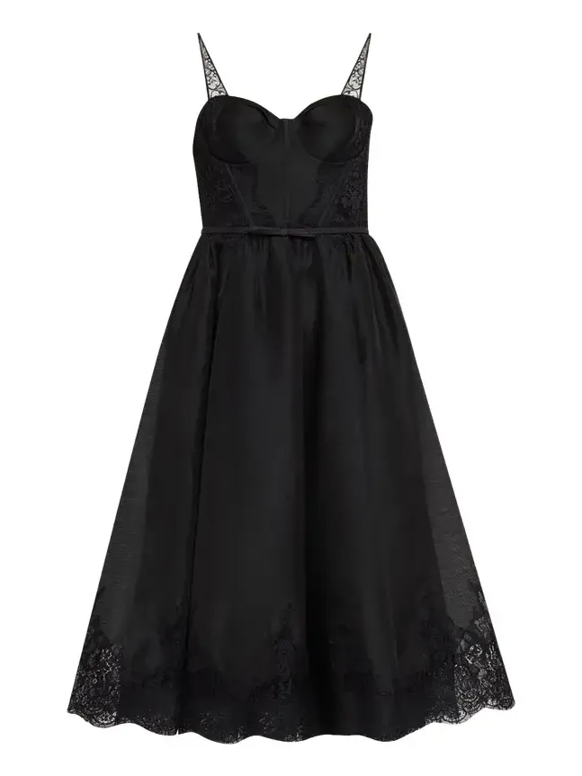 Zimmermann Valiant Lace-Trim Corset Dress